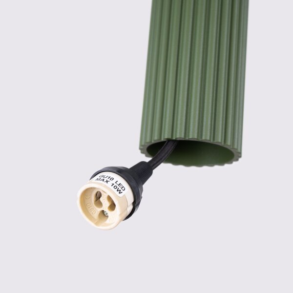 Suspension réglable H : max. 108 cm Vert 3-flamme GU10