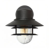 Lanterne murale acier inoxydable noir IP44 Maritim porte...