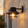 Lanterne murale acier inoxydable noir IP44 Maritim porte dentrée