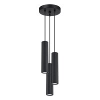 Suspension Noir 3x GU10 &eacute;troit &Oslash; 19,5 cm...