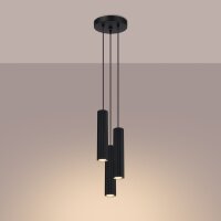 Suspension Noir 3x GU10 étroit Ø 19,5 cm...