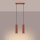 Lampe à suspendre rouge à 2 flammes L : 30 cm étroit H : max. 90 cm GU10