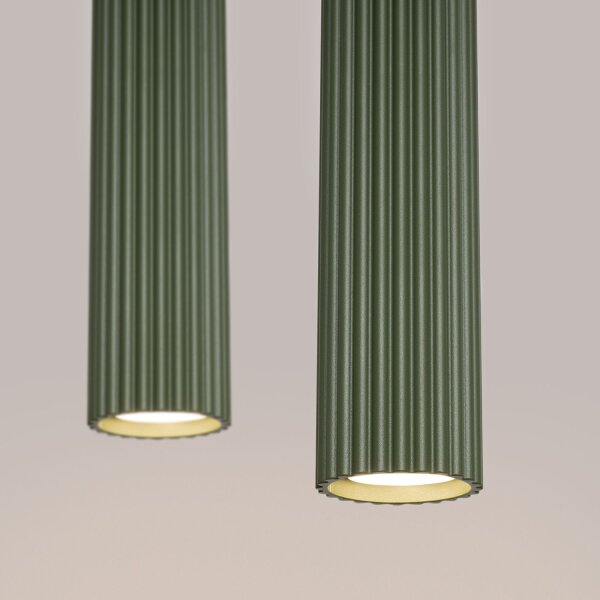 Lampe à suspendre 30 cm de large à 2 flammes GU10 Vert Moderne en aluminium