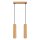Suspension GU10 à 2 flammes en aluminium L : 30 cm en or