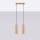 Suspension GU10 à 2 flammes en aluminium L : 30 cm en or