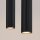 Suspension Noir L : 30 cm Aluminium GU10 2 flammes