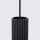 Suspension Noir L : 30 cm Aluminium GU10 2 flammes