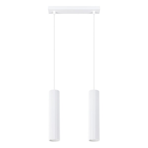 Suspension blanche Moderne en aluminium L : 30 cm 2x GU10 BERTA
