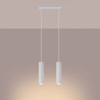 Suspension blanche Moderne en aluminium L : 30 cm 2x GU10...