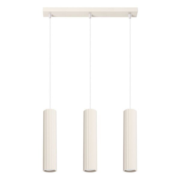 Suspension à 3 flammes GU10 L : 45 cm en Crème Moderne