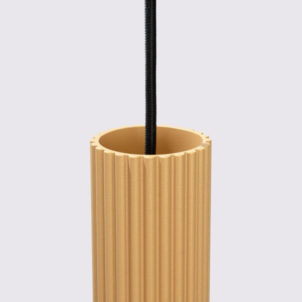 Lampe à suspendre en or L : 45 cm H : max. 98 cm 3-flamme GU10