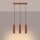 Suspension Moderne GU10 3-flamme L : 45 cm Aluminium en rouge
