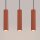 Suspension Moderne GU10 3-flamme L : 45 cm Aluminium en rouge