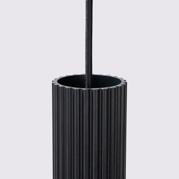 Suspension à 3 flammes GU10 L : 45 cm Noir Moderne BERTA