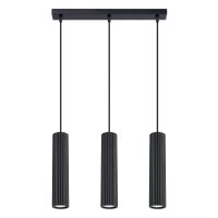 Suspension à 3 flammes GU10 L : 45 cm Noir Moderne...