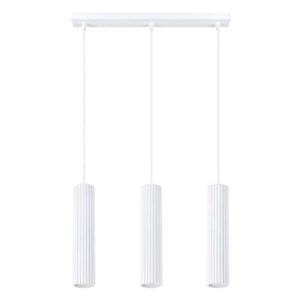 Lampe à suspendre 3 flammes GU10 L : 45 cm étroit Blanc Moderne