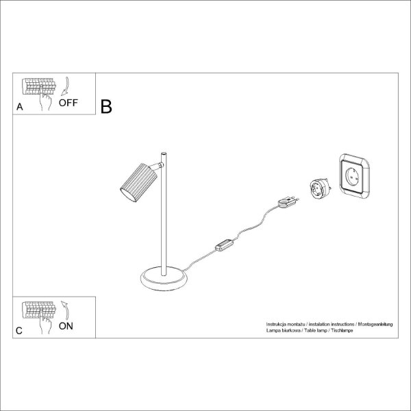 Lampe de bureau GU10 hauteur 43 cm en Crème Moderne Aluminium