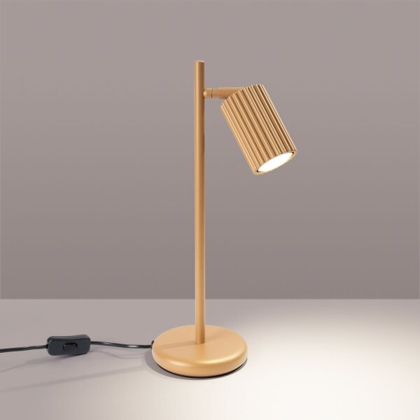 Lampe de table pivotante 43 cm de haut Aluminium doré GU10
