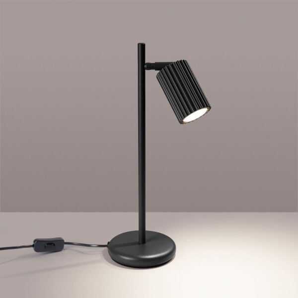 Lampe de bureau Noir H : 43 cm orientable Aluminium GU10