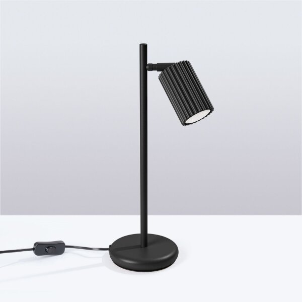 Lampe de bureau Noir H : 43 cm orientable Aluminium GU10
