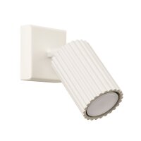 Spot mural GU10 L : 8 cm petit en aluminium crème