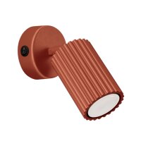 Applique murale petite L : 8 cm rouge orientable en...