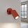 Applique murale petite L : 8 cm rouge orientable en aluminium GU10