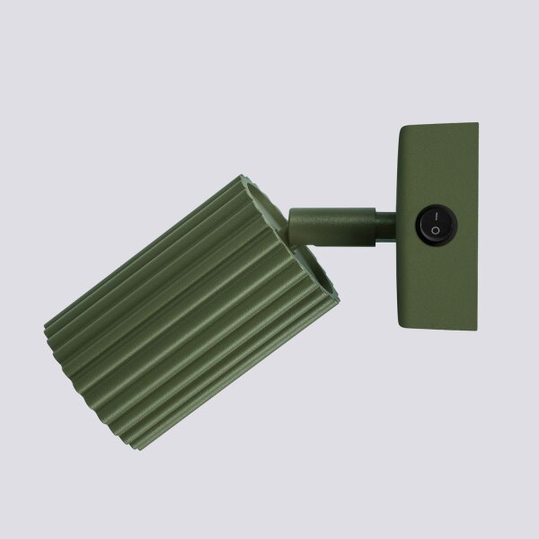 Spot mural Moderne GU10 L : 8 cm petit orientable Vert Aluminium