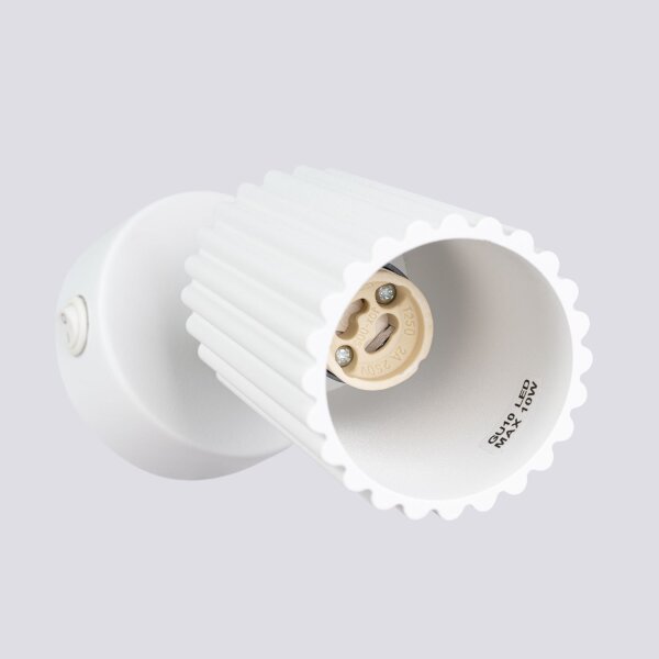 Spot Lampe blanche GU10 L : 8 cm petit aluminium orientable