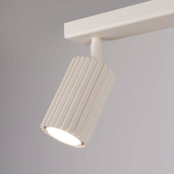 Lampe de plafonnier à 2 flammes 30 cm de long petit GU10 en crème Moderne