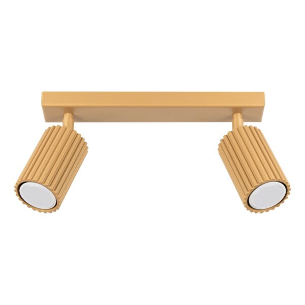 Spot de plafond doré à 2 flammes GU10 L : 30 cm orientable