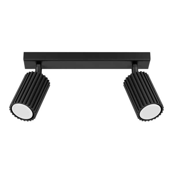 Spot de plafond Moderne L : 30 cm petit 2 flammes GU10 noir