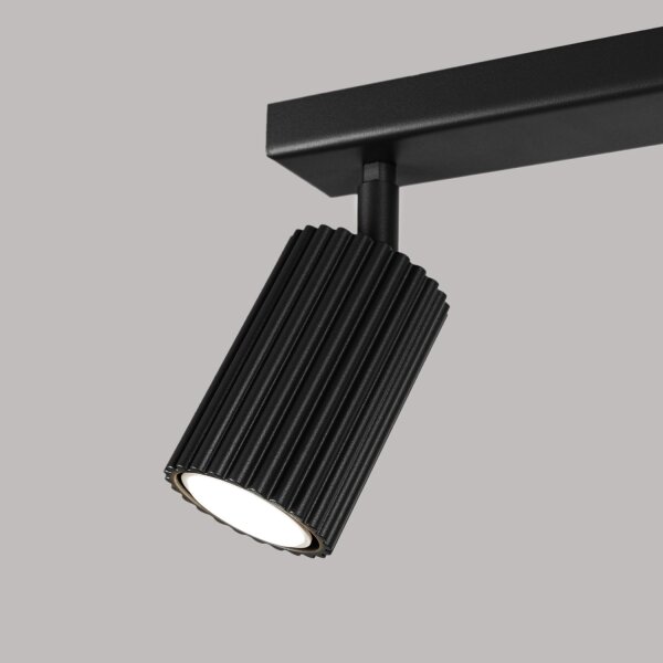 Spot de plafond Moderne L : 30 cm petit 2 flammes GU10 noir