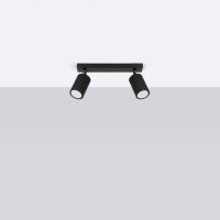 Spot de plafond Moderne L : 30 cm petit 2 flammes GU10 noir
