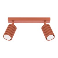 Plafonnier orientable L : 30 cm petit 2-flamme GU10 rouge