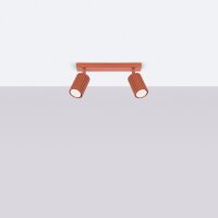Plafonnier orientable L : 30 cm petit 2-flamme GU10 rouge