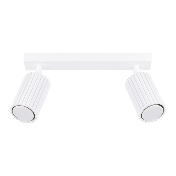 Spot de plafond blanc GU10 à 2 flammes L : 30 cm petit Moderne