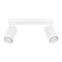 Spot de plafond blanc GU10 &agrave; 2 flammes L : 30 cm...