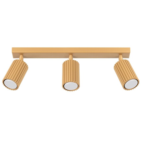 Spot de plafond moderne à 3 flammes GU10 L : 45 cm en or