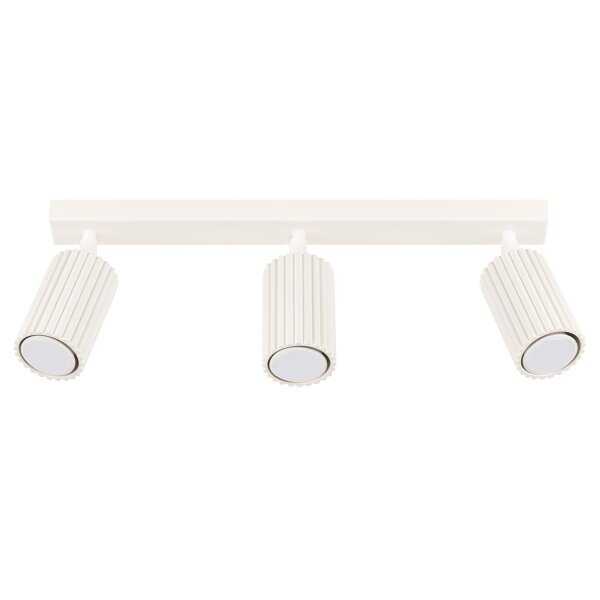 Lampe de plafonnier à 3 flammes GU10 L : 45 cm petit en Crème Moderne