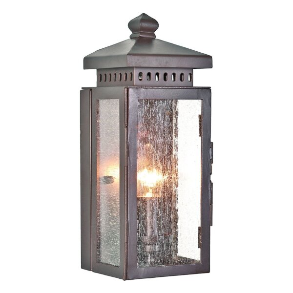 Applique STRATFORD Marron Aluminium IP43 Vintage