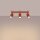 Lampe de plafonnier à 3 flammes L : 45 cm petit GU10 rouge en aluminium