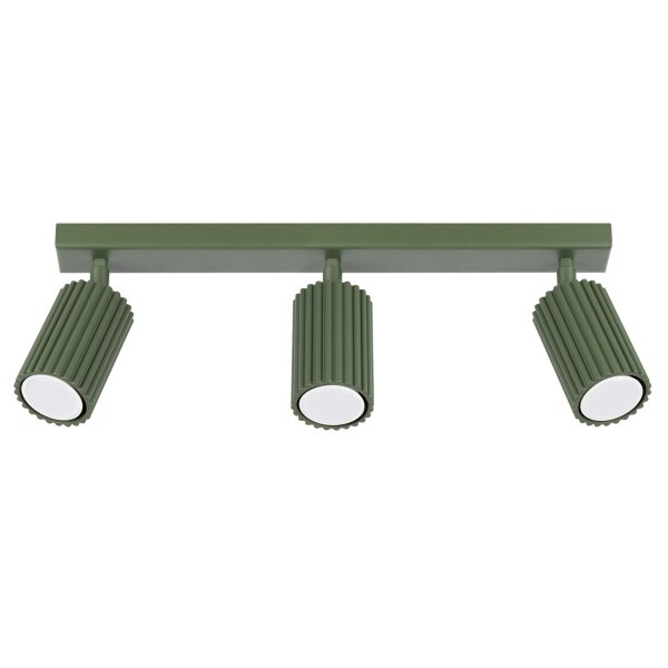 Projecteur de plafond à 3 flammes GU10 L : 45 cm Vert en aluminium