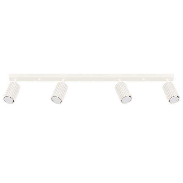 Spot de plafond moderne à 4 flammes GU10 L : 81 cm en crème