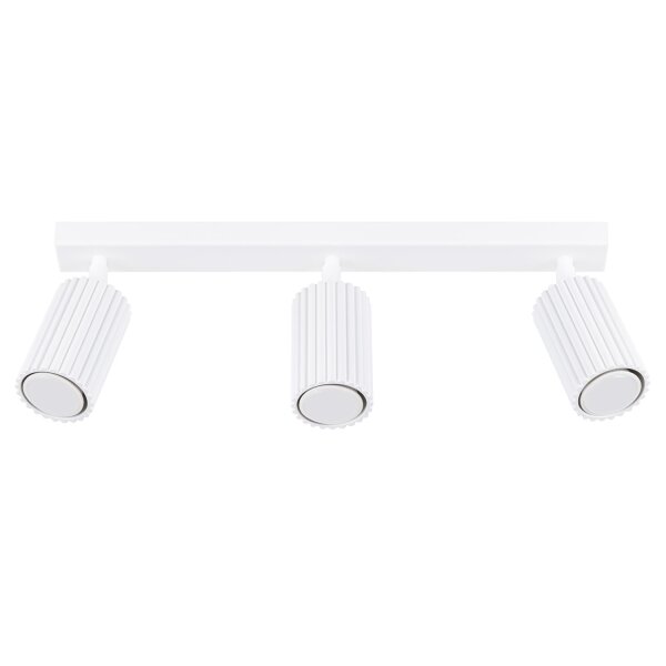 Projecteur de plafond 3 flammes blanc GU10 L : 45 cm petit aluminium