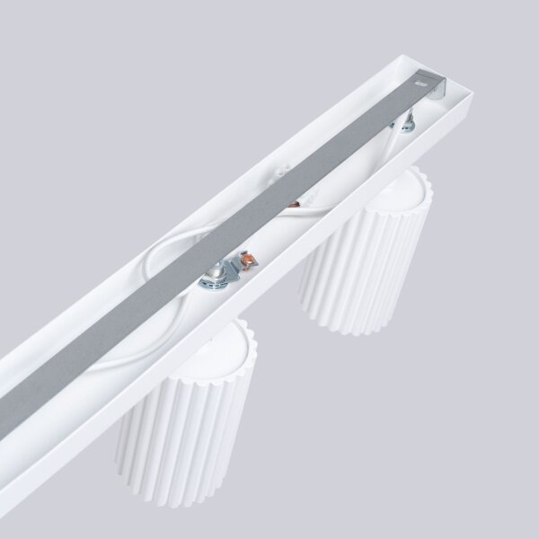 Projecteur de plafond 3 flammes blanc GU10 L : 45 cm petit aluminium