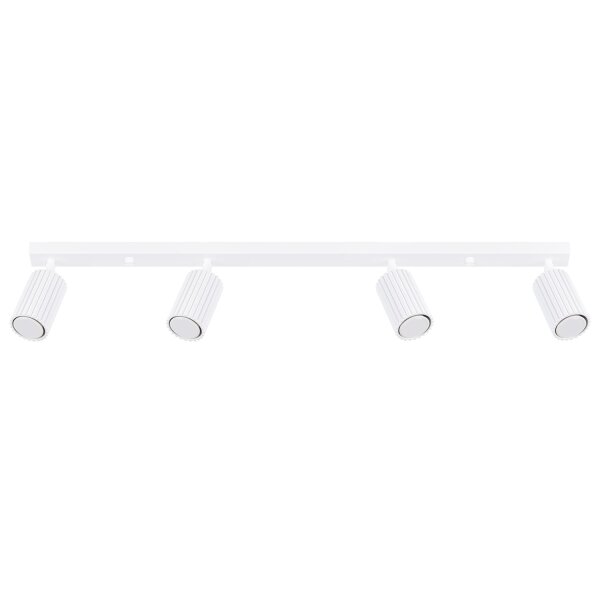 Projecteur de plafond blanc 4-flamme GU10 81 cm long orientable