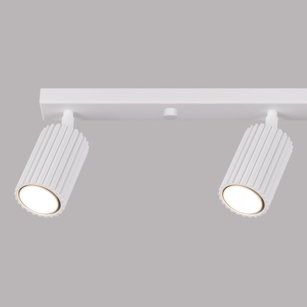 Projecteur de plafond blanc 4-flamme GU10 81 cm long orientable