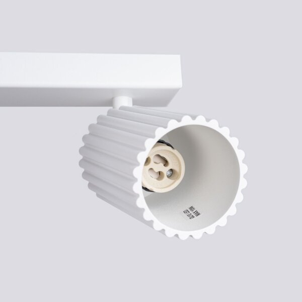 Projecteur de plafond blanc 4-flamme GU10 81 cm long orientable