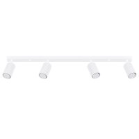 Projecteur de plafond blanc 4-flamme GU10 81 cm long...
